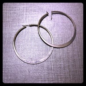 Large Silver Hoop Earrings